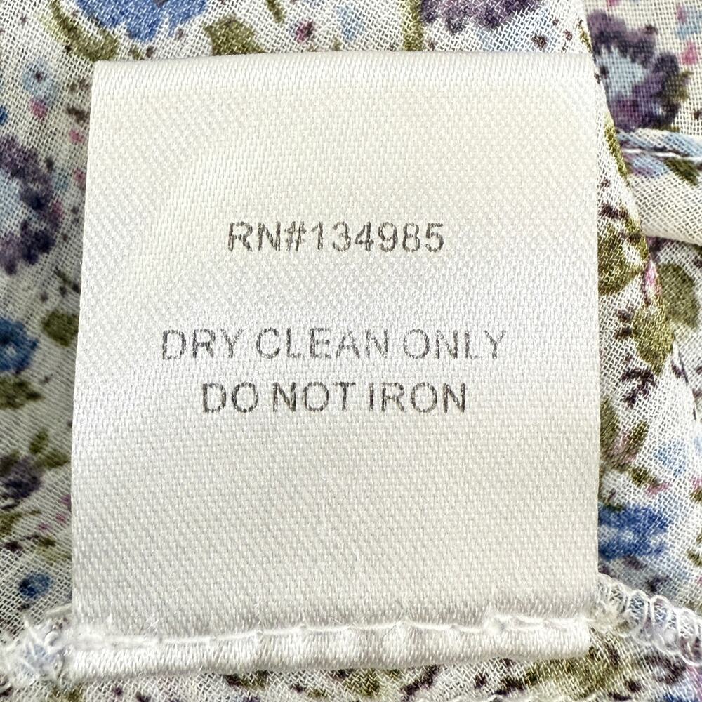 FOR LOVE & LEMONS Tour Bus Cropped Tank Size Small Cream Floral Sheer Chiffon - Picture 9 of 11